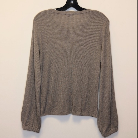Splendid Georgie Cashblend Rib Sweater Tawny Heather Size M - Picture 7 of 8